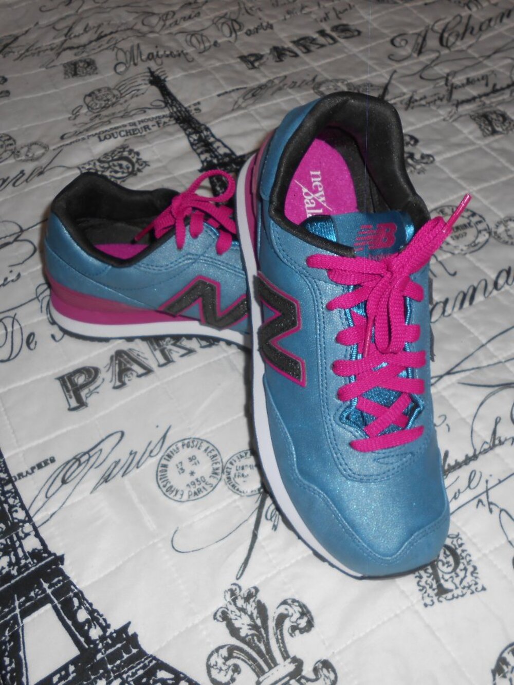 New in box New Balance 515 Precious Metal Blue Pink Sneaker Size 7.5 Women’s